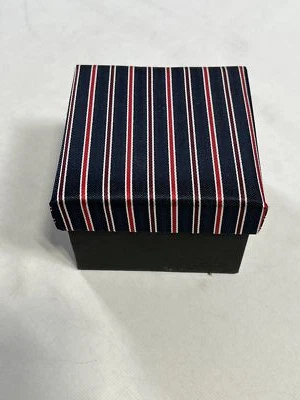 Corbata a rayas roja negra Clericci para hombre con cuadrado de bolsillo y gemelos a juego NUEVA Foto 1 de 3