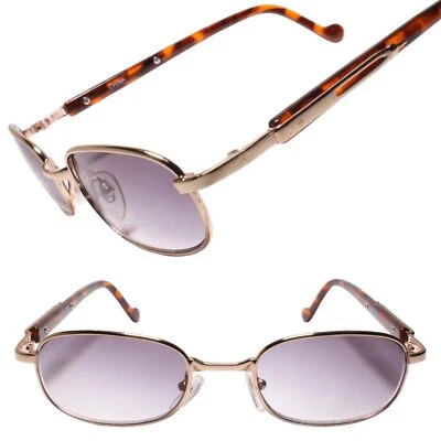 Authentic Vintage 90s Y2K Old-School Nostalgic Vibes Rectangle Gold Sunglasses - Изображение 1 из 3