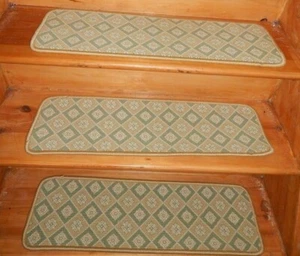 13 = Stufe 9" x 30" Treppenstufen gewebter Wollteppich - Bild 1 von 4