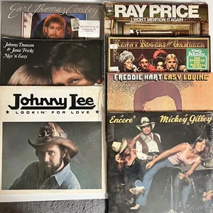 Country Music Bundle KENNY ROGERS M GILLEY JOHNNY LEE RAY PRICE Vinyl LP All VG+ - Picture 1 of 1