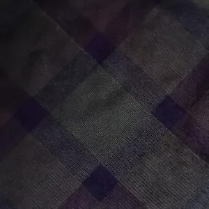 78"x53", 2+ YDS Plum Tan Sage Plaid Plush Rayon Cashmere Blend Upholstery Fabric - Picture 1 of 3