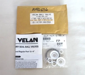 Velan Ball Valve TE600 Seal Kits 3/4" Full Port SKTE-F04-SSTT Env. Package - Picture 1 of 5