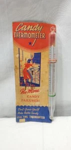 Vintage 1941 CANDY THERMOMETER, Ohio Thermometer Co. Kitchen, Cooking NEW NOS - Picture 1 of 1