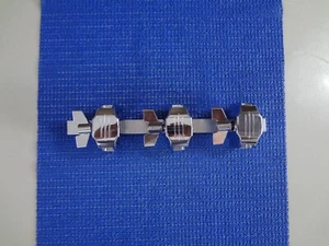 NEW CHROME FLOOR TOM LEG MOUNTS (3) - Picture 1 of 3