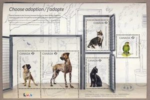 Canada Postage Scott #2636 SOUVENIR SHEET OF 5 PET ADOPTION - Picture 1 of 1