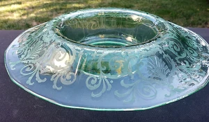 Fostoria Green # 2375 Versailles 12" Round Centerpiece Bowl - Picture 1 of 5