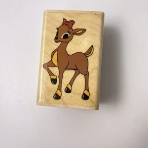 Clarise Deer~Rudolph Christmas Movie~Rubber Stamp~1.5"X2.5"~StampabilitiesER1012 - Picture 1 of 7