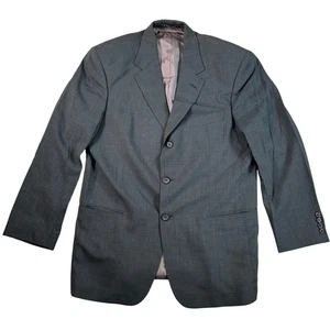 Hugo Boss Mens Gray Suit Jacket Blazer 3 Button Pockets Wool Blend 40S - Picture 1 of 16