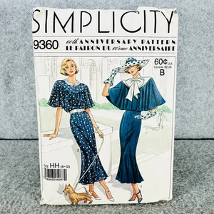 Simplicity 9360 Midi Dress w Capelet Sleeves Retro Style Misses Sz 6 12 Pattern - Picture 1 of 7