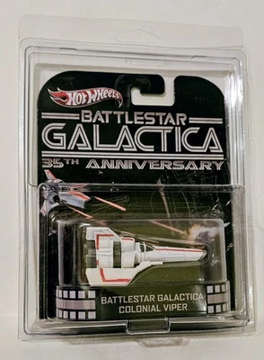 2012 Hot Wheels Battelstar Galactica 35th Anniversary Colonial Viper w/Protector - Image 1 of 4