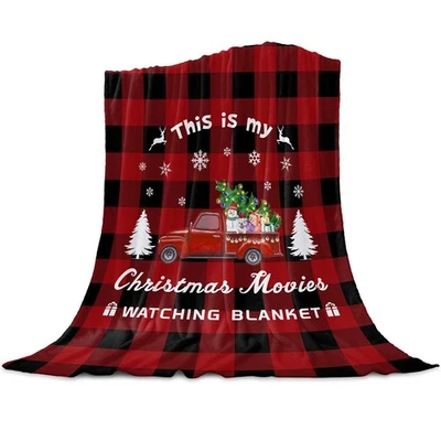 Christmas Truck Blanket Super Soft Flannel Fleece This is My Christmas Movie ... - Image 1 of 4