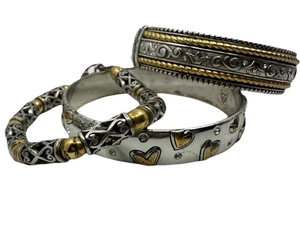 BRIGHTON VTG Desire + Unity Two Tone + Filigree Bracelet Bundle - Picture 1 of 11