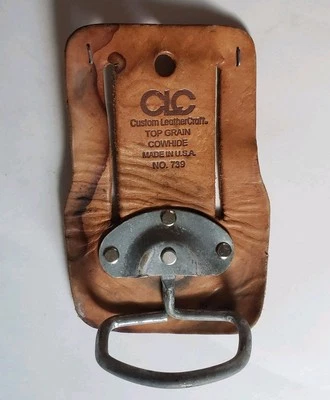 Vintage CLC 739 Steel Loop Top Grain Leather Hammer Belt Holder  - Image 1 of 4