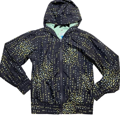 Columbia Rain Jacket Youth Girls 14-16 Gray Omni Shield Lined Hooded - Image 1 of 4