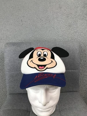 Gorra de Mickey Mouse de los parques de Disney con correa trasera roja azul orejas bebés niños dibujos animados Foto 1 de 4