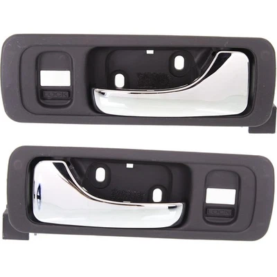 Door Handle Set For 1996-2004 Acura RL Sedan Front Gray w/Chrome Lever 2-Pcs - Image 1 of 4