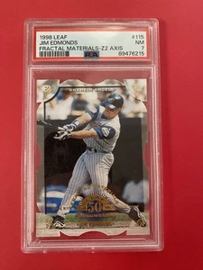 Jim Edmonds 1998 Leaf Fractal Materials Z Axis Die Cut Angels #115 15/20 JSY# - Picture 1 of 2