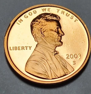 2003S Proof Lincoln Cent - Small ding on Rim - Picture 1 of 2