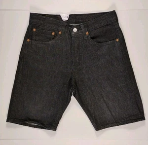 LEVI'S - Nuovo con etichette - Pantaloncini Uomo 501 Nero Maculato 100% Cotone Bottoni Fly Denim - Taglia W31xL9 - Foto 1 di 11