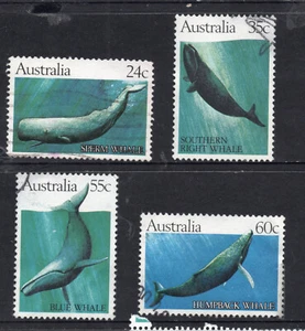 1982 Australia decimal (used) stamps - Whales full set - Picture 1 of 2