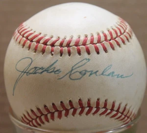 "JOCKO CONLON" HALL OF FAME SIGNED BASEBALL (JSA) - Picture 1 of 4