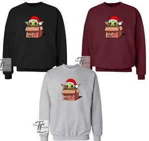 CHRISTMAS JUMPER ADOPT THIS JEDI FUNNY MANDALORIAN BABY YODA UNISEX SWEATSHIRT - Picture 1 of 1