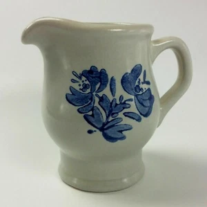 Crema Pfaltzgraff Yorktowne 7-24 gres azul floral hecha en EE. UU. - Imagen 1 de 5