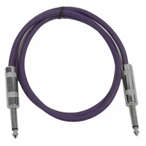 SEISMIC AUDIO - Purple 1/4" TS 2' Patch Cable - Effects - Guitar - Instrument - Picture 1 of 2