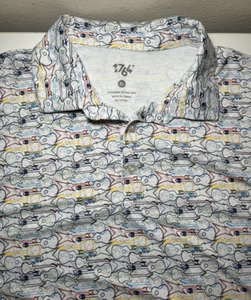 1764 Herren Golf Poloshirt "Rock & Roll Guitars" Muster | XL - Bild 1 von 3