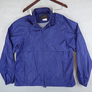 VTG Eddie Bauer Jacket Windbreaker Coat Mens XL Caped Vented Rain Hood Full Zip - Picture 1 of 10