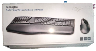 Preowned Kensington Pro Fit Ergonomic Wireless Keyboard Black K75406US Tested!! - Image 1 of 4