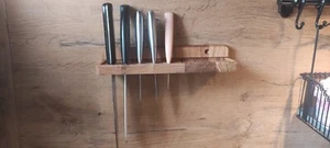 Messerleiste aus Eiche, Messerblock, Messerständer, Holzmesser Aufbewahrung - Bild 1 von 8