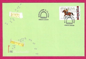 ALAND 2008 FDC - SHOW JUMPING (Horse) - First Day Handstamped - Picture 1 of 1