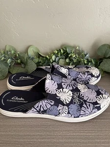 Cloudsteppers Clarks Womens Breeze Shore Mule Canvas Size 12 - Picture 1 of 6