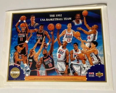 Ограниченный выпуск Upper Deck лицензированный 1992 США баскетбольная команда глянцевый 8 x 10 печати - Изображение 1 из 4