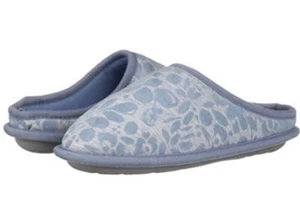 Dearfoams Womens Flocked Memory Foam Clog Slippers Blue Heather size S NWT - Picture 1 of 8