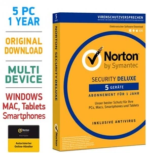 Norton Security 3.0 Deluxe 5 PC Geräte 1 Jahr Mac Android - Bild 1 von 3