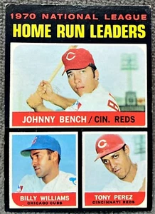 1971 Topps #66 Home Run Leaders Johnny Bench, Perez, Williams Baseball Card - Picture 1 of 2