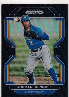 2022 PRIZMS BLACK RC JORDAN SPRINKLE CHICAGO WHITE SOX PRIZM ROOKIE #-82 - Image 1 of 2