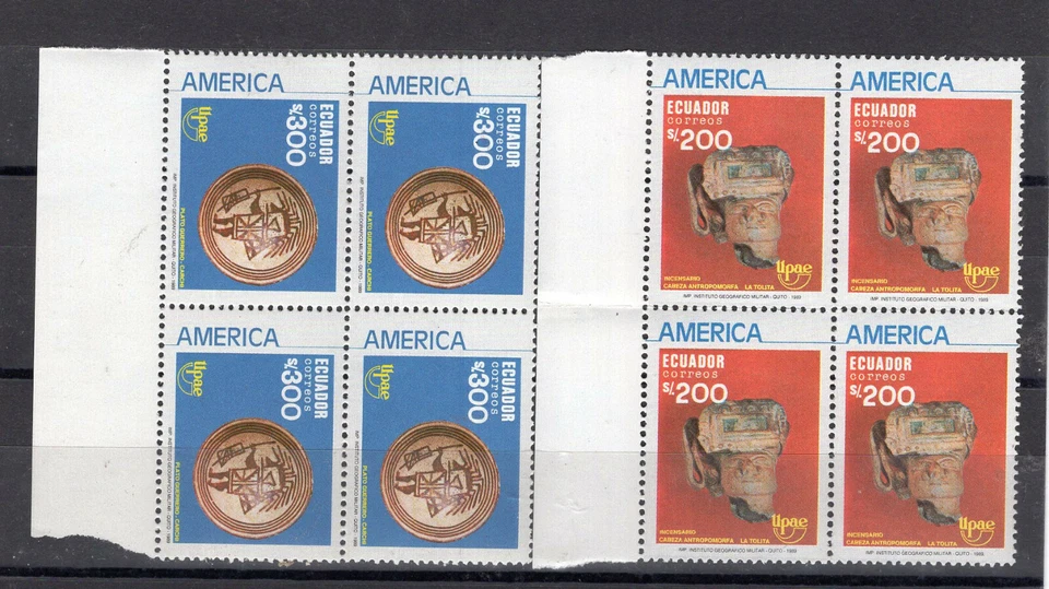 ECUADOR - UPAEP 1989, BLOCK OF 4, MNH - Image 1 of 1