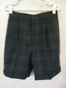 NWOT Becky Thatcher Blue Green Plaid Juniors Size 11 School Uniform Shorts - Picture 1 of 10