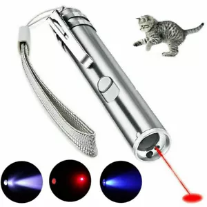 3in1 Laserpointer Mini LED Schluesselring Licht Lampe UV Spielzeug Katze - Bild 1 von 10