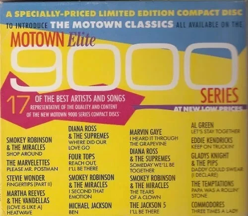 Various Artists : Various/Motown Elite 9000 Series CD DISC ONLY #P43 - Image 1 of 1