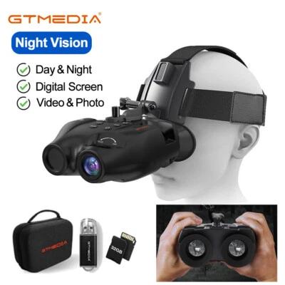 Infrared Night Vision Goggles Digital Zoom Video Record for Hunting Head Mounted - image 1 of 4