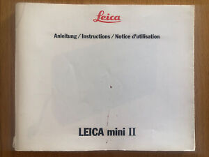 Anleitung Instructions LEICA mini II    Deutsch /  Englisch / Französisch