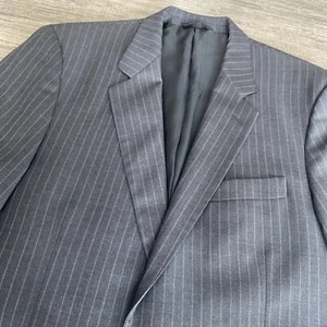 Blazer italiano vintage Brooks Brothers 1818 para hombre 44L gris a rayas Madison - Imagen 1 de 10