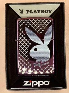 Playboy 24747 Purple Abyss Engraved w/ Bunny Logo Zippo Lighter NEW In Box Rare - Picture 1 of 3