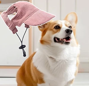 Gorra de béisbol para perros, sombrero ajustable para el sol para perros con orificios para orejas, sombrero visera de playa de verano - Imagen 1 de 12