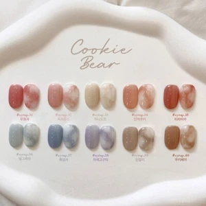 YOGURT NAIL Cookie Bear 10 Farben Sirup Gel Nagellack SET + Gratis zufälliges Geschenk - Bild 1 von 8