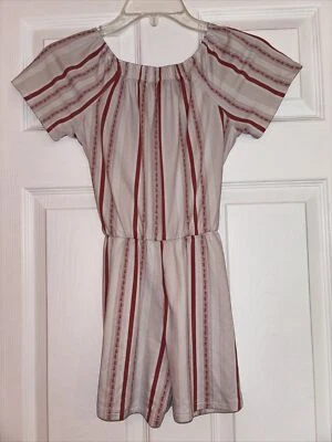 Heart and Arrow Girls Shorts Romper Stripes Summer Soft Size 10 - Image 1 of 4